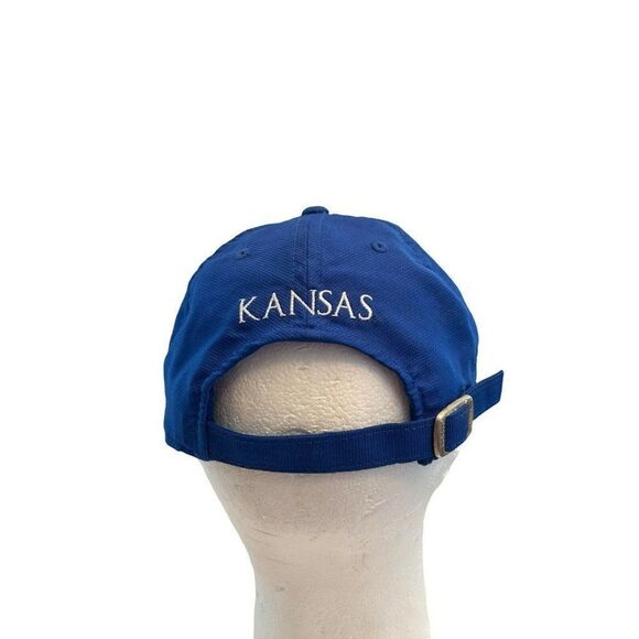 Adidas Kansas Jayhawks KU Basketball Strapback Cap OS Official Sideline NCAA NWT - Picture 3 of 6